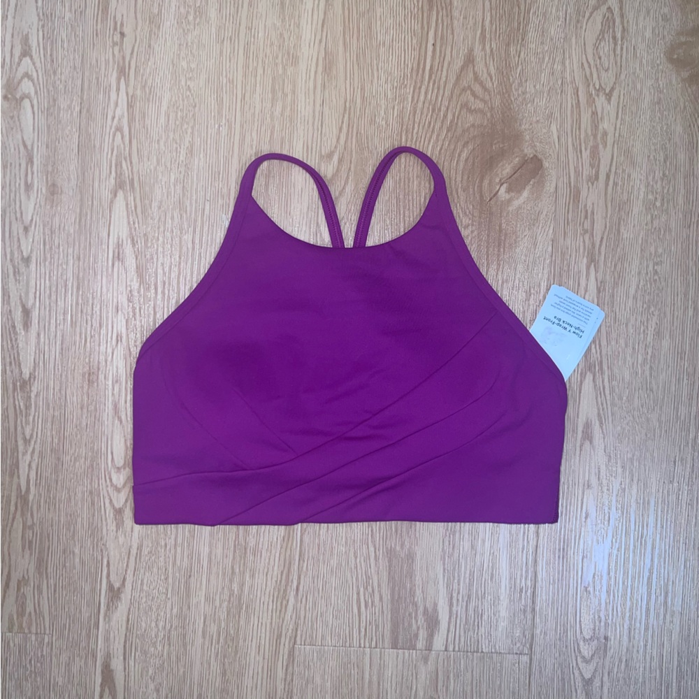 Lululemon Athletica Purple Racerback Sports Bra Medium Support